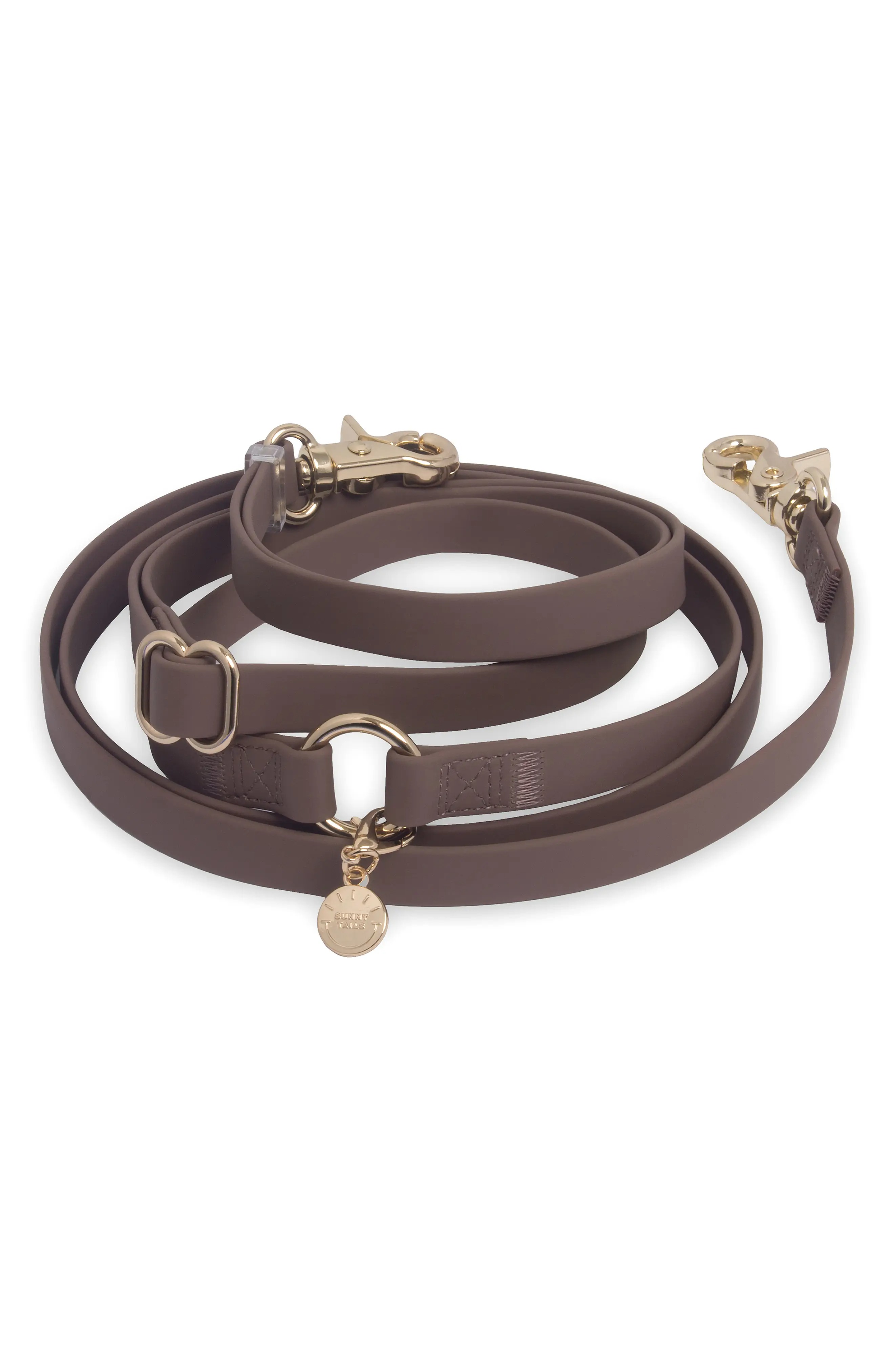 Sunny Tails Vegan Leather Leash — Taupe