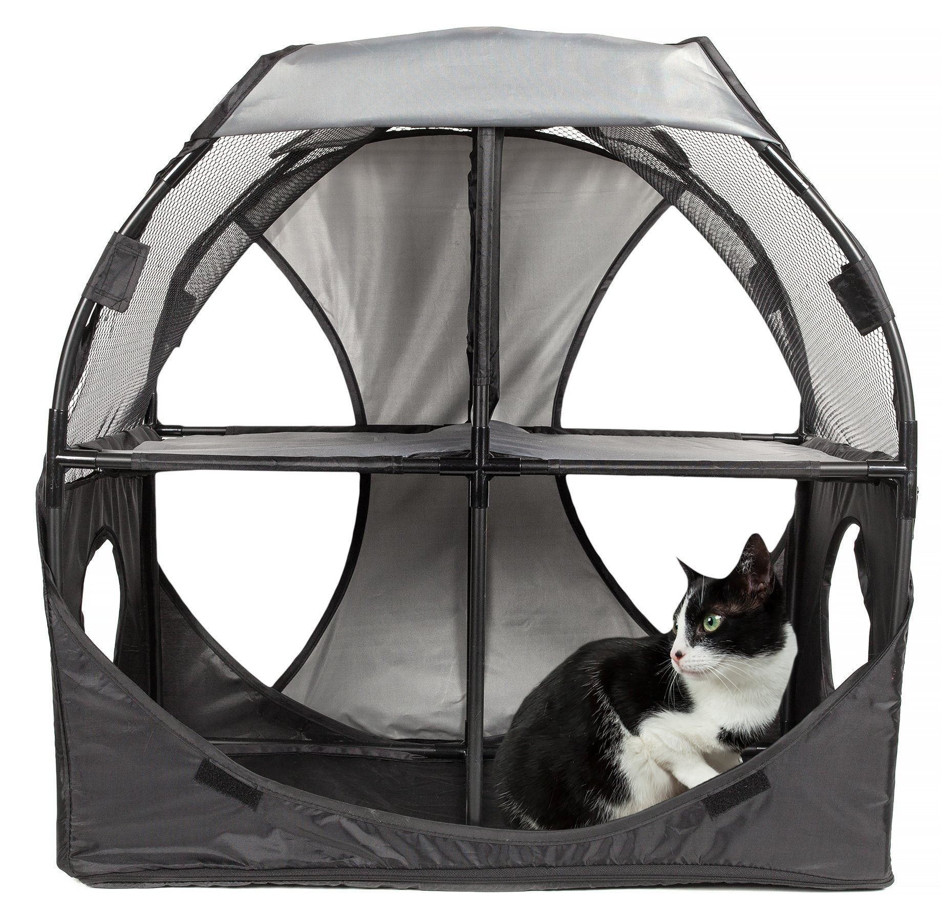 Pet Life Kitty Play Pop-Open Playhouse — Slate